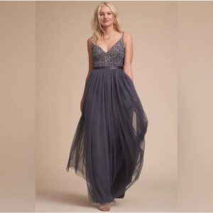NWT BHLDN Avery Bodice Formal Maxi Gown in Hydrangea